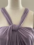 POLECI L designer dress purple summer pullover sundress stretch modal violet
