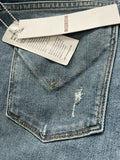 HUDSON Los Angeles 31 Krista super skinny blue jeans denim whiskered faded