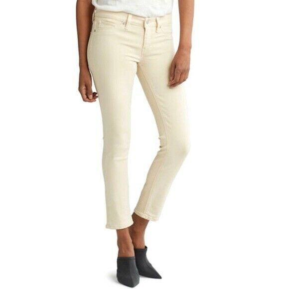 HUDSON Jeans 30 skinny fawn beige Tally cropped pants mid-rise - Jenifers Designer Closet