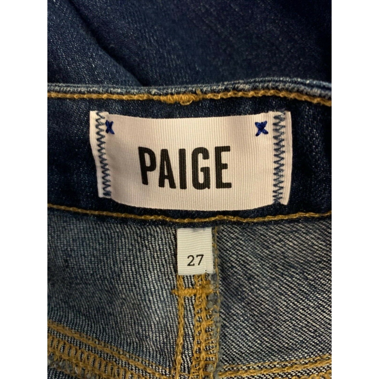 PAIGE Denim Maternity blue jeans 27 side gussets straight or cuffed skinny-Clothing, Shoes & Accessories:Women:Women's Clothing:Maternity:Jeans-Paige-Jenifers Designer Closet