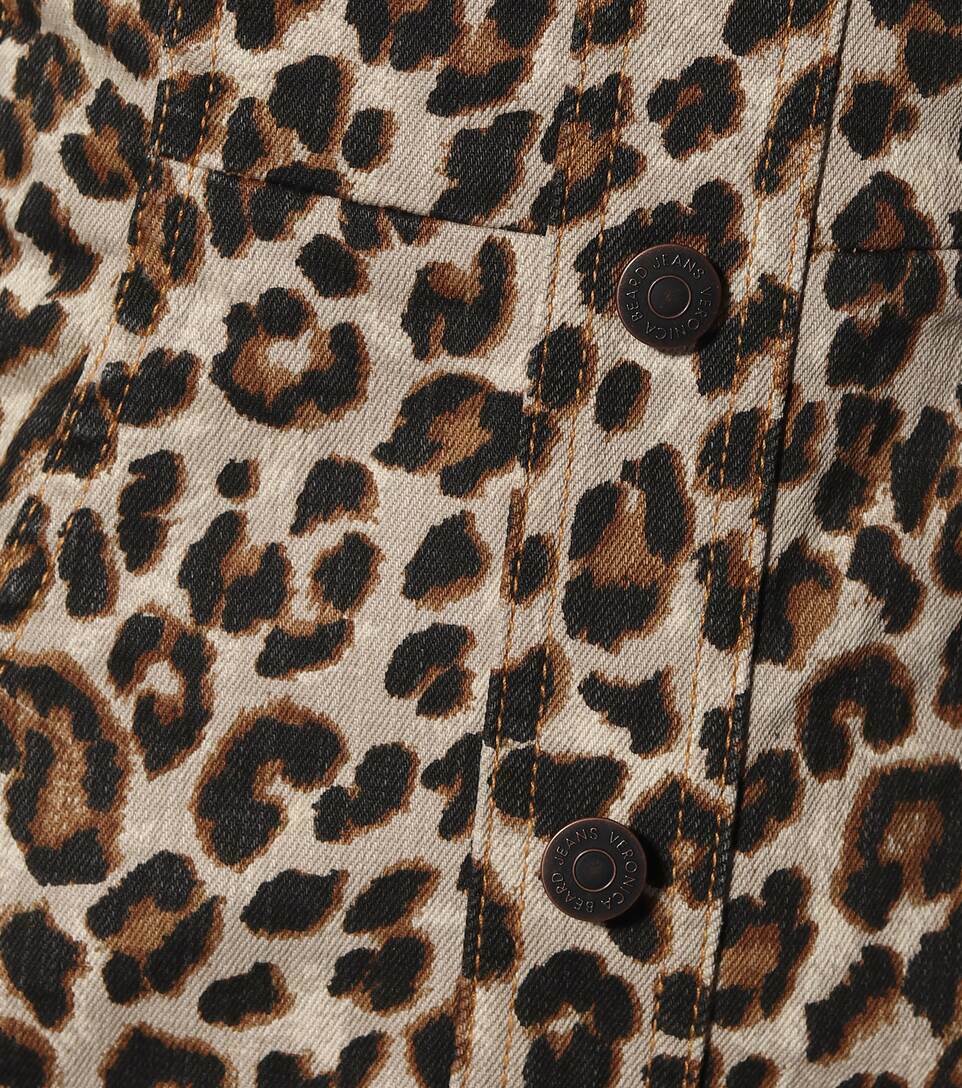 VERONICA BEARD 2 leopard Liza denim straight dress strapless year round - Jenifers Designer Closet