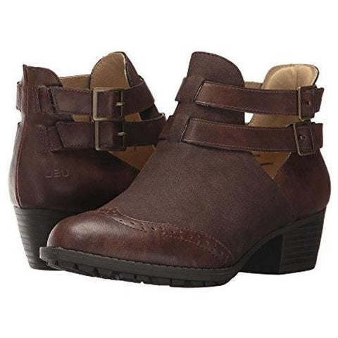 JAMBU JBU boots booties 7 37 ankle brown vegan suede & leather memory foam-Clothing, Shoes & Accessories:Women's Shoes:Boots-Jambu JBU-37/7-Brown-Jenifers Designer Closet