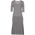 GIORGIO ARMANI Collezioni 50/14 gray knit sweater dress $995 bodycon career-Dresses-Armani Collezioni-50/14-Gray-Jenifers Designer Closet