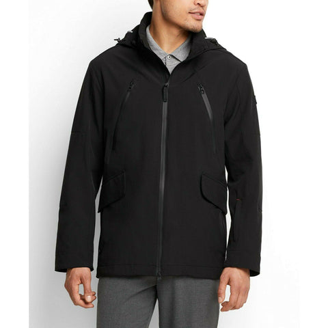 TUMI men's Lakeridge jacket coat water-resistant black hooded - Jenifers Designer Closet