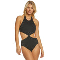 CARMEN MARC VALVO 10 twist monokini swimsuit high-neck halter 1 Piece-Clothing, Shoes & Accessories:Women's Clothing:Swimwear-Carmen Marc Valvo-10-Black-Female-Jenifers Designer Closet