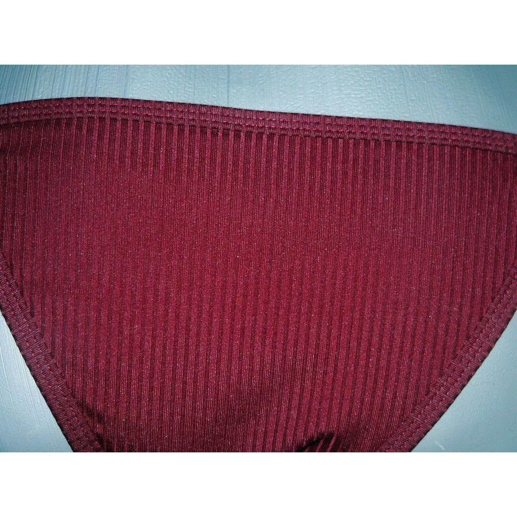 PAPER HEART swimsuit bikini US-8 / AU-12 wine 2 piece ribbed Australia-Clothing, Shoes & Accessories:Women's Clothing:Swimwear-Paper Heart-8 US-Wine-Jenifers Designer Closet