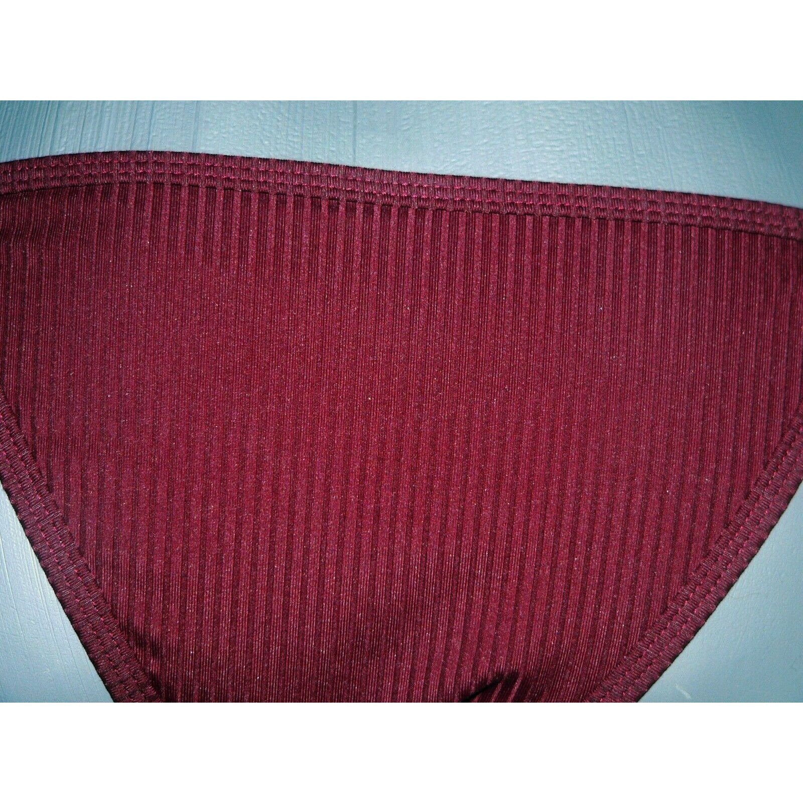 PAPER HEART swimsuit bikini US-8 / AU-12 wine 2 piece ribbed Australia-Clothing, Shoes & Accessories:Women's Clothing:Swimwear-Paper Heart-8 US-Wine-Jenifers Designer Closet
