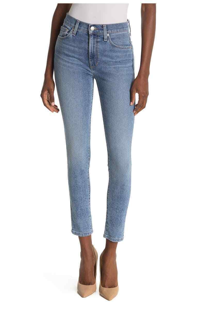 JOE'S JEANS 24 high rise ankle skinny earth conscious whiskered faded