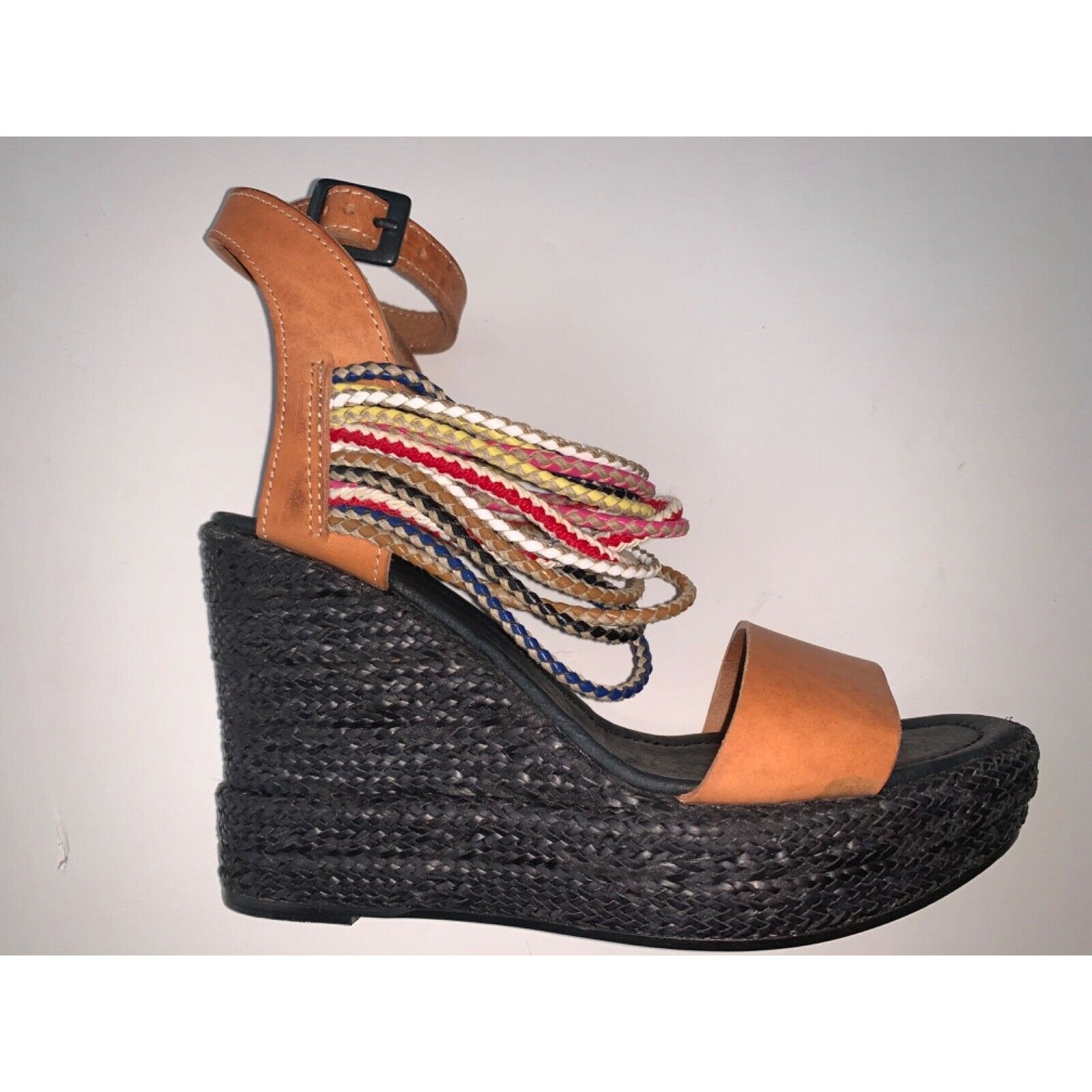 HACHE Italy 40 heels platforms wedges sandals shoes ankle strap strappy $325-Clothing, Shoes & Accessories:Women's Shoes:Heels-Hache-Jenifers Designer Closet