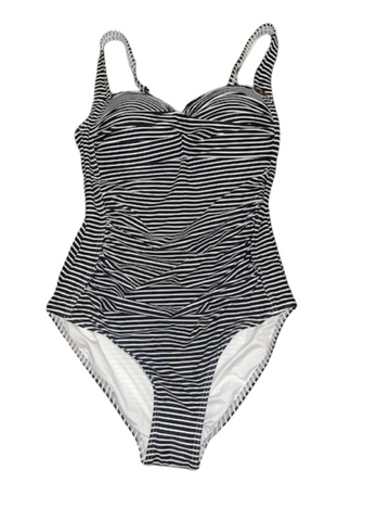 TUCK Bond-eye 6 Australia black striped tummy control one-piece swimsuit