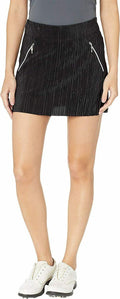 JAMIE SADOCK NY 10 crunchy jet black skort golf tennis 15" skirt stretchy