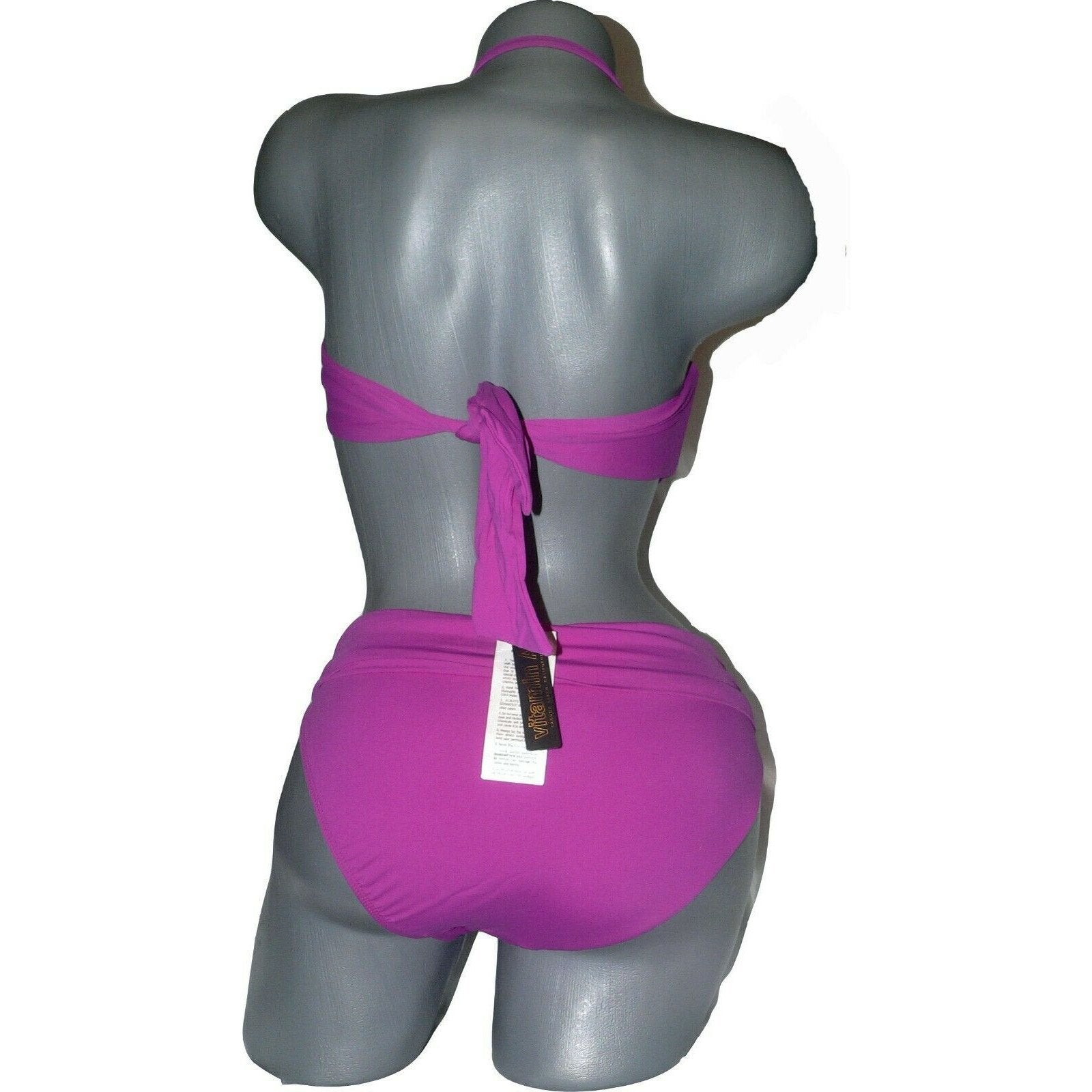 VITAMIN A 8 M designer swimsuit bikini 2PC fuschia bandeau strapless-Clothing, Shoes & Accessories:Women's Clothing:Swimwear-Vitamin A-8-Fuschia-Jenifers Designer Closet