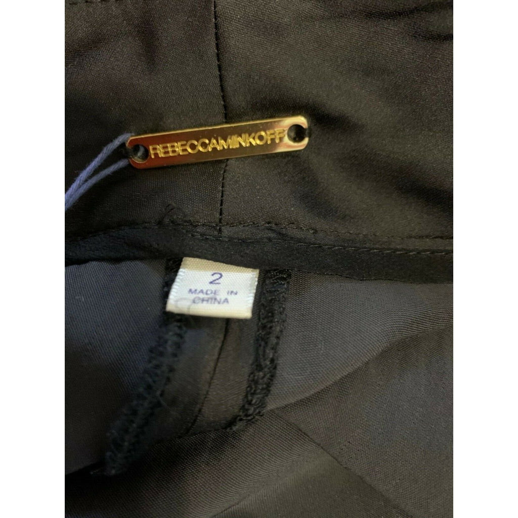 REBECCA MINKOFF 2 Silk Kalahari dress pants black wrap style slacks trousers-Clothing, Shoes & Accessories:Women:Women's Clothing:Pants-Rebecca Minkoff-Jenifers Designer Closet