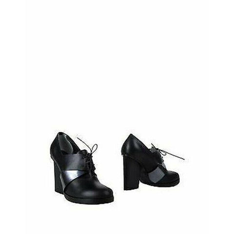 JIL SANDER 37 platforms lace up oxfords heels shoes leather black career-Clothing, Shoes & Accessories:Women's Shoes:Heels-Jil Sander-Black-37-Jenifers Designer Closet