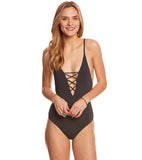 BILLABONG  S Sol Searcher swimsuit strappy sexy cheeky 1 Piece Maillot black