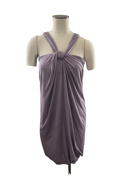 POLECI L designer dress purple summer pullover sundress stretch modal violet