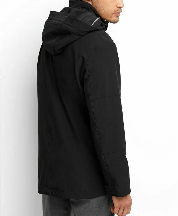 TUMI men's Lakeridge jacket coat water-resistant black hooded - Jenifers Designer Closet