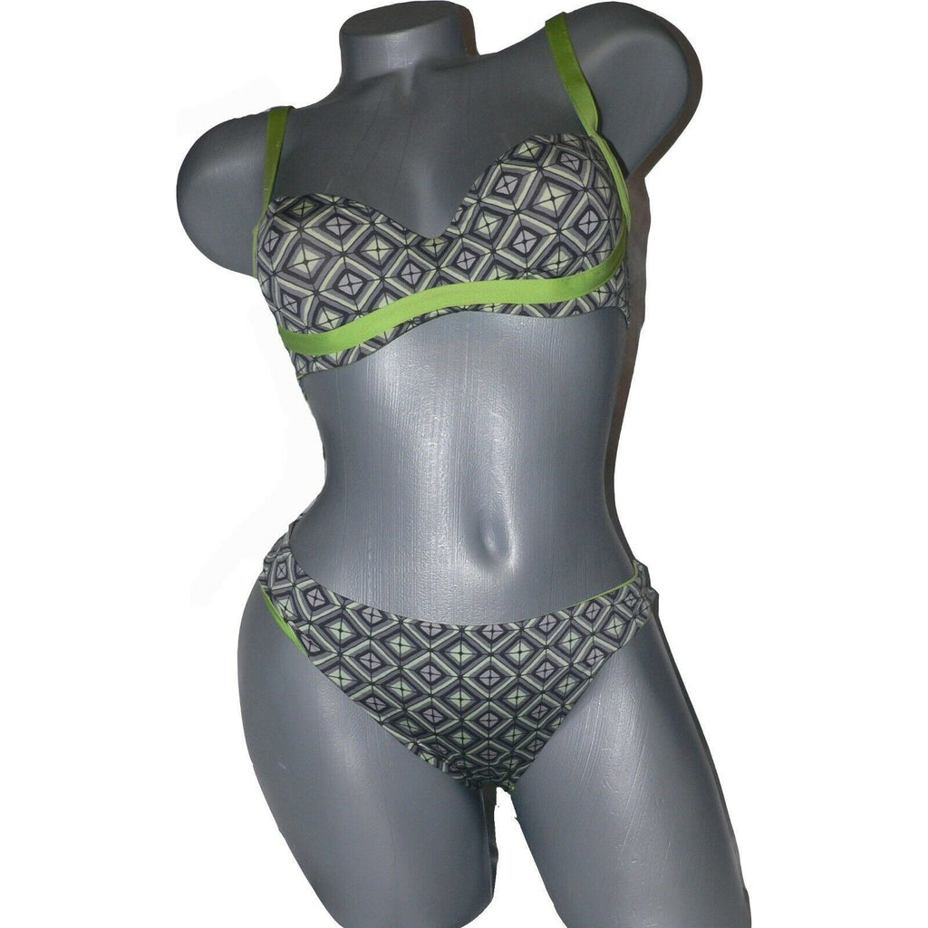 LA PERLA Studio 8 44 Italy bikini swimsuit underwire lime padded balconette-Clothing, Shoes & Accessories:Women's Clothing:Swimwear-La Perla-8/44-Lime-Jenifers Designer Closet
