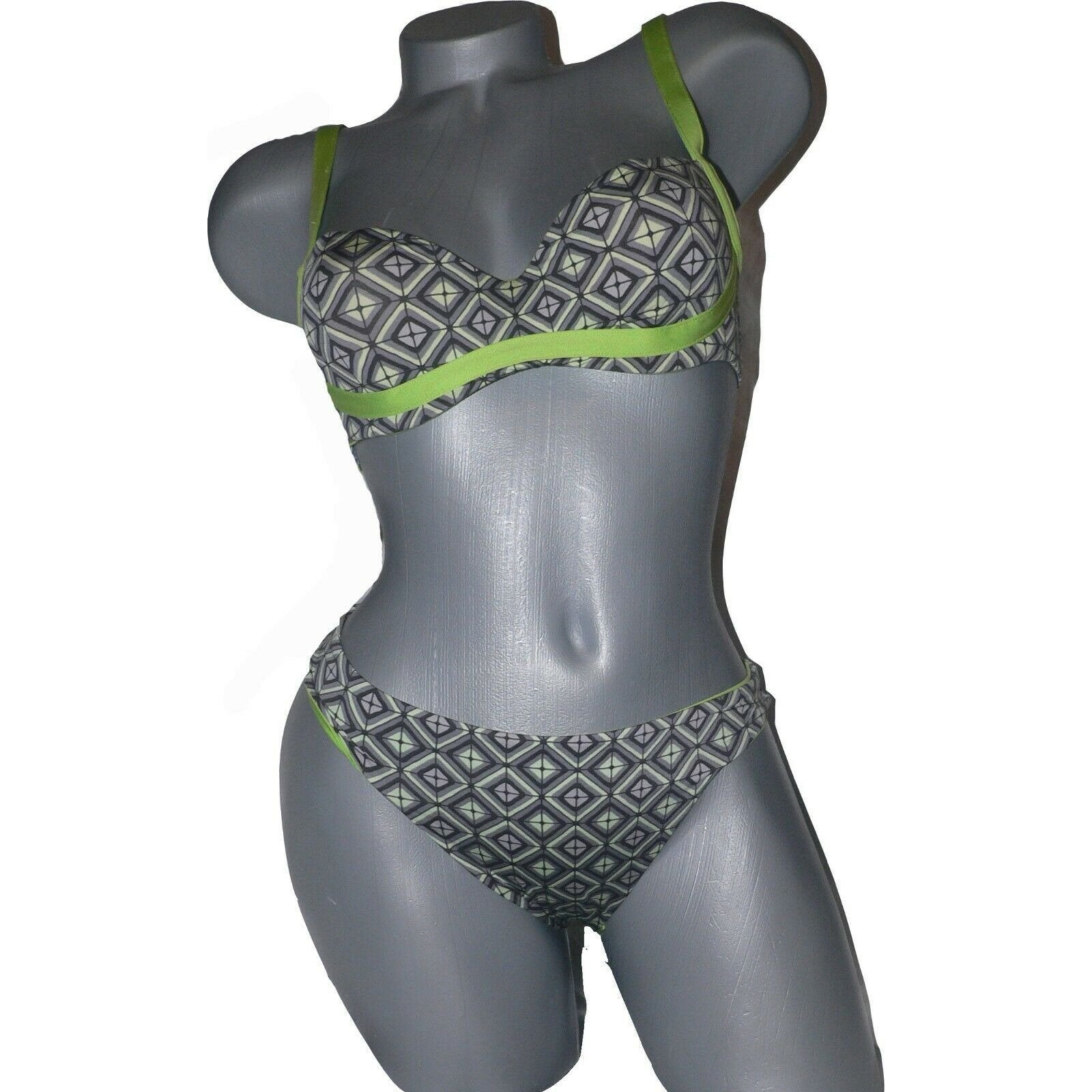 LA PERLA Studio 8 44 Italy bikini swimsuit underwire lime padded balconette-Clothing, Shoes & Accessories:Women's Clothing:Swimwear-La Perla-8/44-Lime-Jenifers Designer Closet