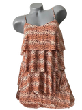 SOFIA by VIX M swimsuit cover-up dress feline animal leopard print tiered