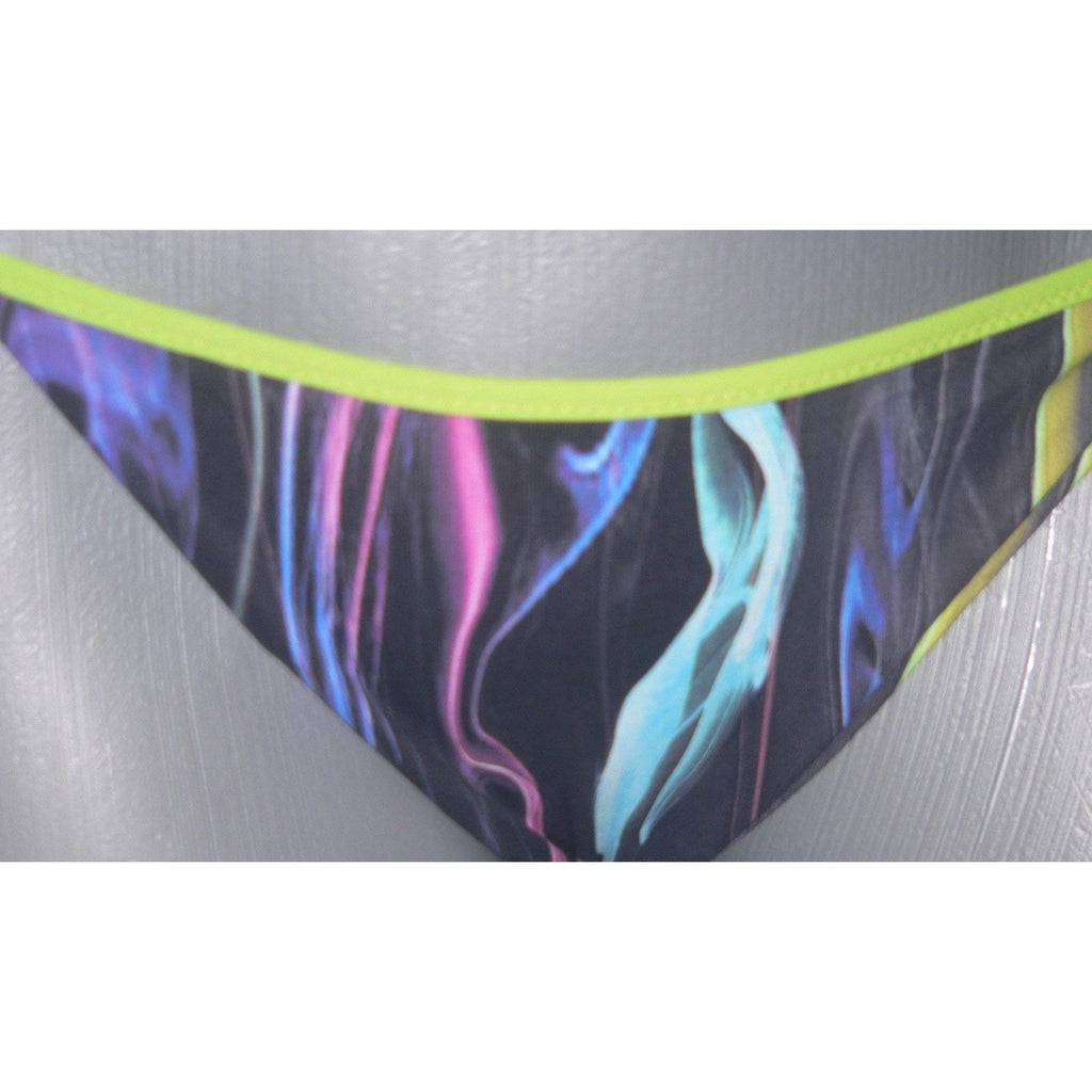 LA PERLA Studio 44 8 lime green black/multi Italy bikini swimsuit bandeau-Clothing, Shoes & Accessories:Women's Clothing:Swimwear-La Perla Studio-44-Lime/black/multi-Jenifers Designer Closet