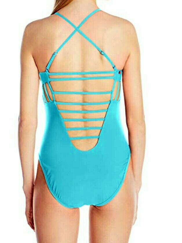 RED CARTER S strappy splice dice cut out Oasis swimsuit green one piece - Jenifers Designer Closet