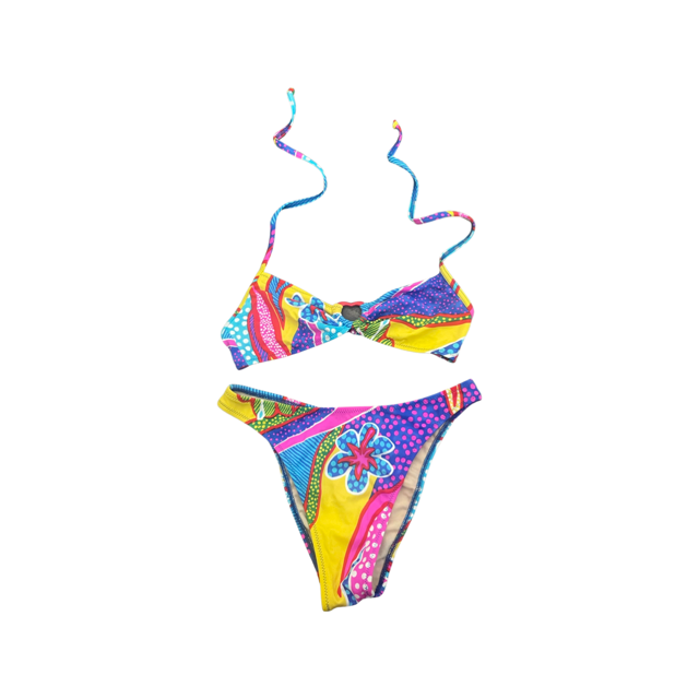 GOTTEX bikini swimsuit 10/12 US brightly colored abstract 2 PC