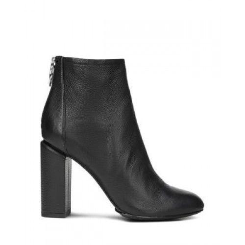 VIA SPIGA Italy Booties Boots 35 5 smooth leather heels shoes zipper heel-Clothing, Shoes & Accessories:Women's Shoes:Boots-Via Spiga-35-Black-Jenifers Designer Closet