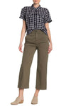 FRAME denim 24 army green pants slacks trousers cropped cotton wide leg $195 - Jenifers Designer Closet