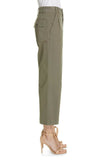 FRAME denim 24 army green pants slacks trousers cropped cotton wide leg $195 - Jenifers Designer Closet