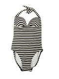 JETS by Jessika Allen Australia swimsuit black ecru striped moulded cups