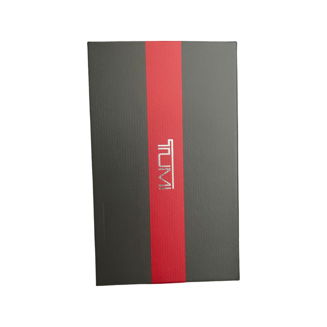 TUMI long wallet smooth leather slim black envelope designer $475