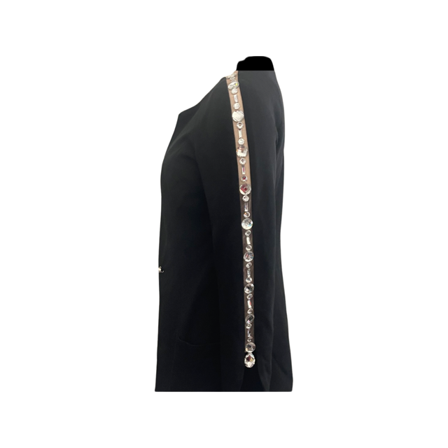 Jeanette IVARSON Monte Carlo 36 4 dressy formal jacket blazer black crystals