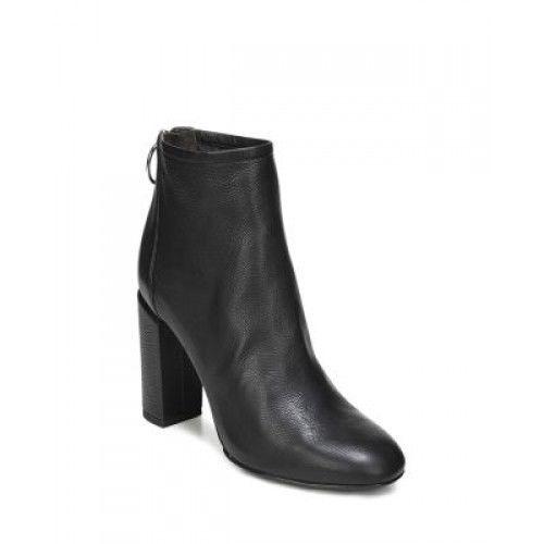 VIA SPIGA Italy Booties Boots 35 5 smooth leather heels shoes zipper heel-Clothing, Shoes & Accessories:Women's Shoes:Boots-Via Spiga-35-Black-Jenifers Designer Closet