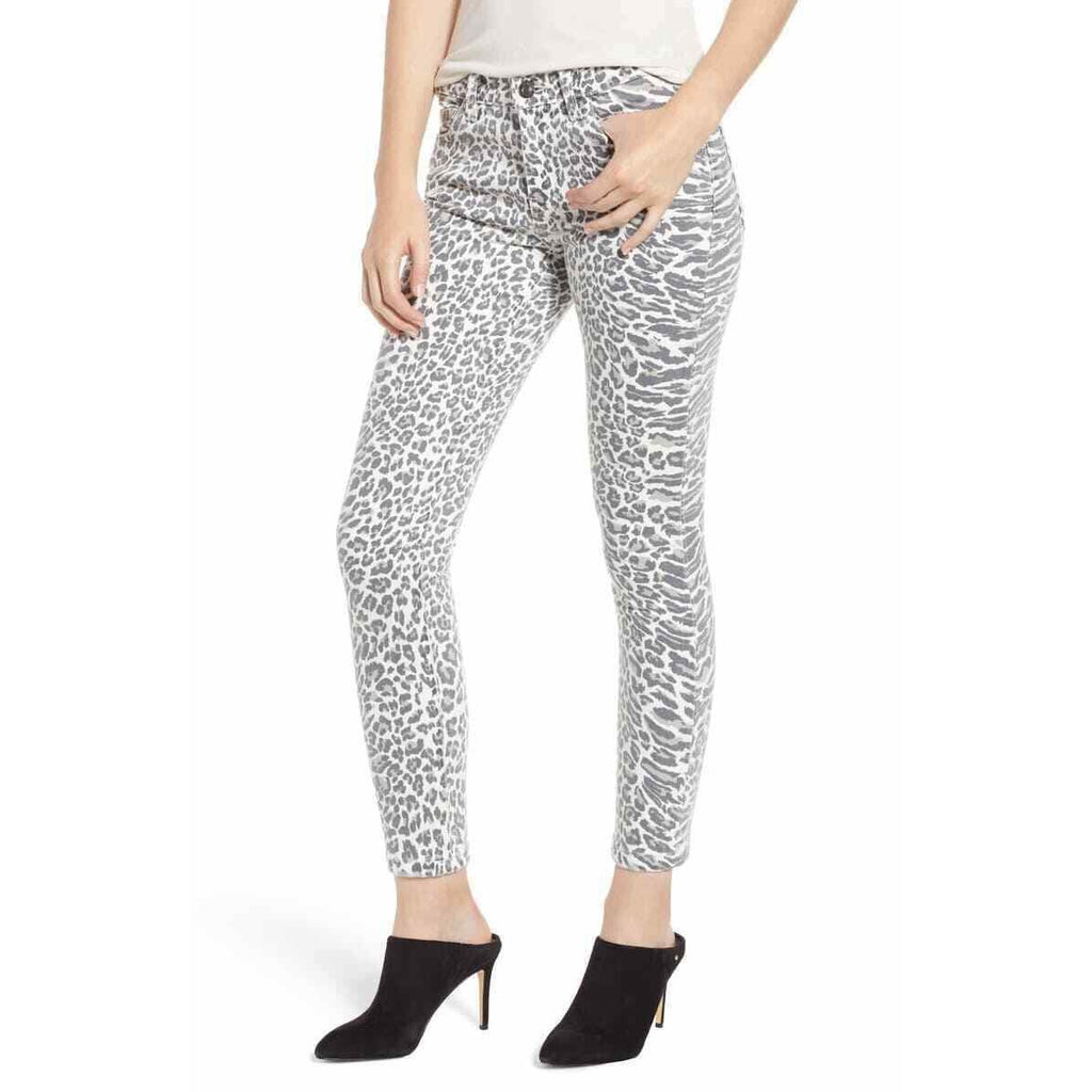 NWT CURRENT ELLIOTT 23 The Stiletto Warped Leopard Jeans skinny jeggings $228-Clothing, Shoes & Accessories:Women's Clothing:Jeans-Current/Elliott-23-Warped-Jenifers Designer Closet