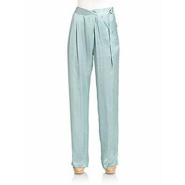 REBECCA MINKOFF 2 Silk Kalahari dress pants black wrap style slacks trousers-Clothing, Shoes & Accessories:Women:Women's Clothing:Pants-Rebecca Minkoff-Jenifers Designer Closet