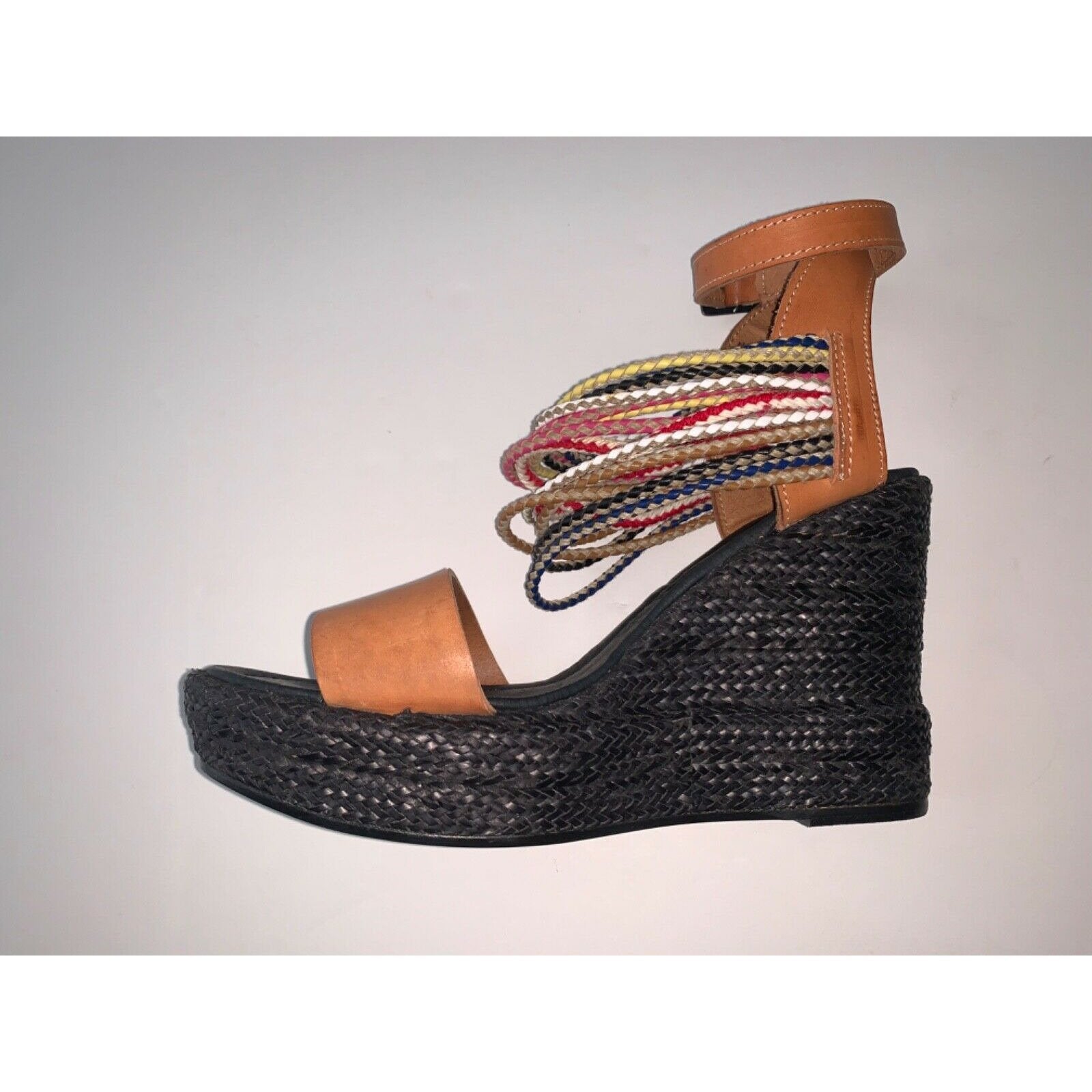 HACHE Italy 40 heels platforms wedges sandals shoes ankle strap strappy $325-Clothing, Shoes & Accessories:Women's Shoes:Heels-Hache-Jenifers Designer Closet