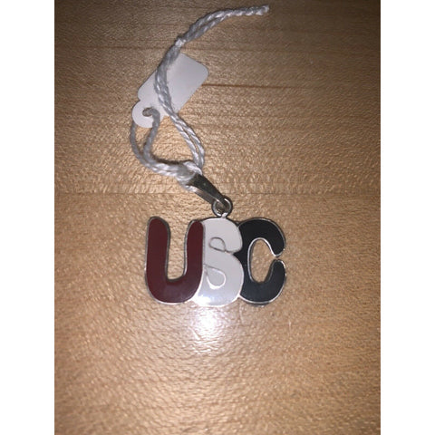 USC Gamecocks Charm Pendant Sterling Silver Enamel South Carolina Football-Jewelry & Watches:Fashion Jewelry:Charms & Charm Bracelets-Silver Charm-Jenifers Designer Closet