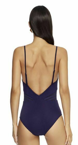 JETS by Jessika Allen Australia parallels one piece swimsuit indigo