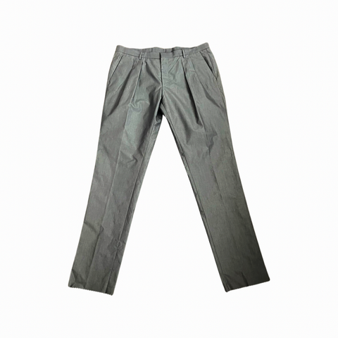HUGO BOSS US-36R IT-52 pants men's trousers 100% cotton gray casual sleek