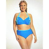 PARAMOUR Felina Plus Size 2X underwire 2-Piece Bikini swimsuit flattering-Clothing, Shoes & Accessories:Women's Clothing:Swimwear-Paramour by Felina-2X-Blue-Jenifers Designer Closet