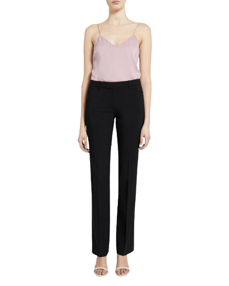 THEORY 8 career black dress wool pants slacks trousers ladies stretch $395