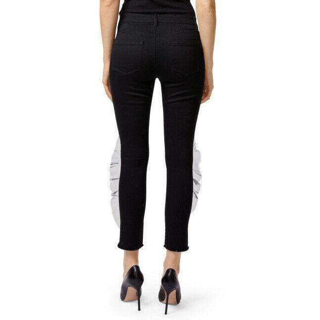 J BRAND 835 Photo Ready 24 skinny jeans organza trim black $278 evening haze-Clothing, Shoes & Accessories:Women:Women's Clothing:Jeans-J Brand-Jenifers Designer Closet