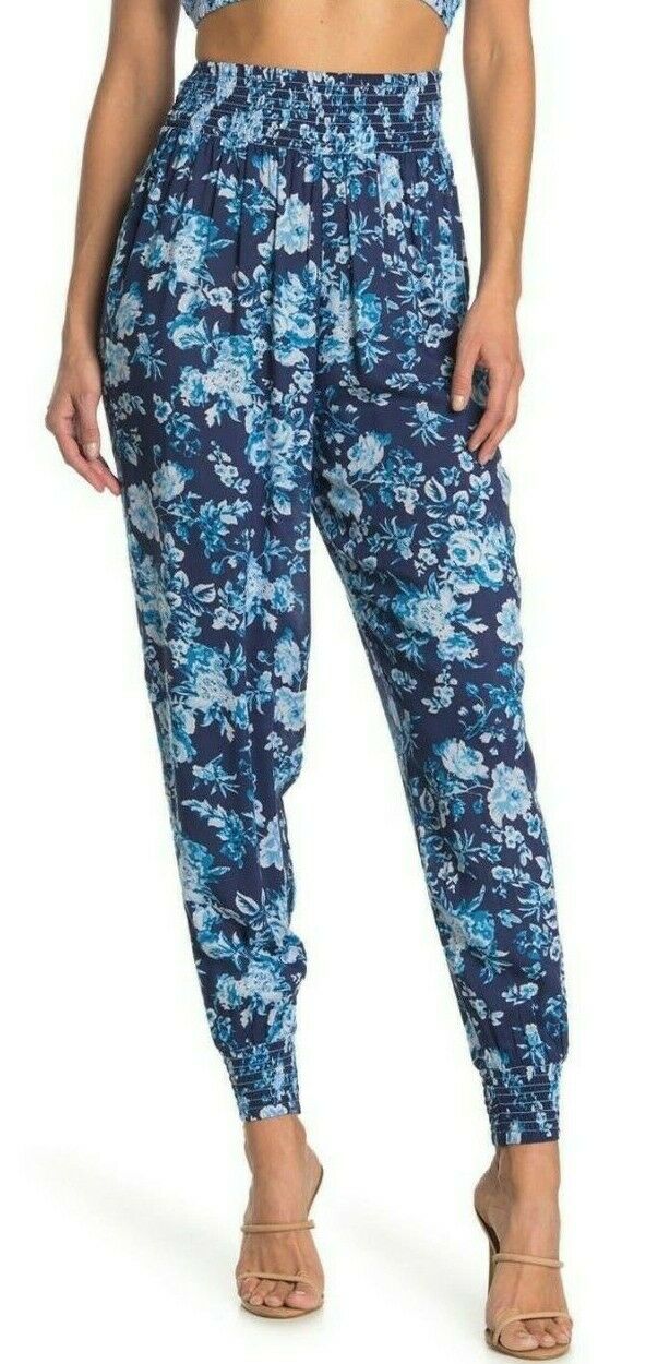 NANETTE LEPORE Piper smocked jogger pants swimsuit cover-up