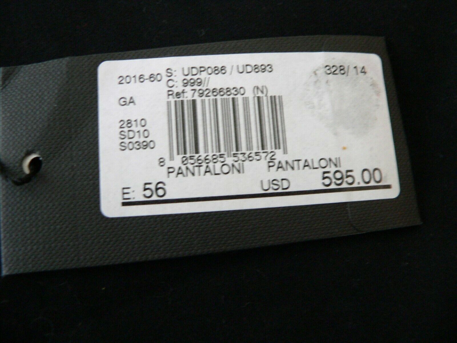 GIORGIO ARMANI black label 56 40 slacks pants men's soft cotton blend $595
