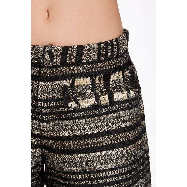DARLING London S tweed dressy shorts black metallic gold-Clothing, Shoes & Accessories:Women's Clothing:Shorts-Darling-Small-Black/gold-Jenifers Designer Closet