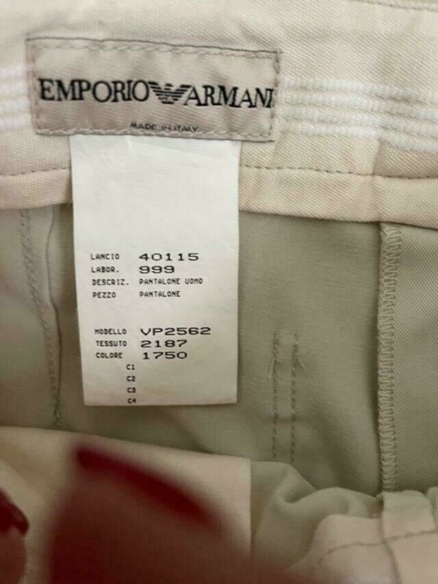 EMPORIO ARMANI 50/14 cargo pants trousers slacks khaki stone knee seams