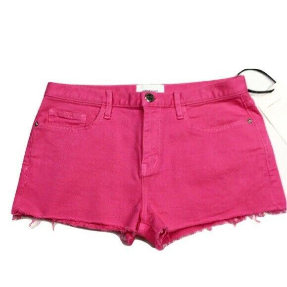 CURRENT/ELLIOTT 23 the boyfriend cutoff denim shorts fandango pink $178-Clothing, Shoes & Accessories:Women's Clothing:Shorts-Current/Elliott-23-Pink-Jenifers Designer Closet
