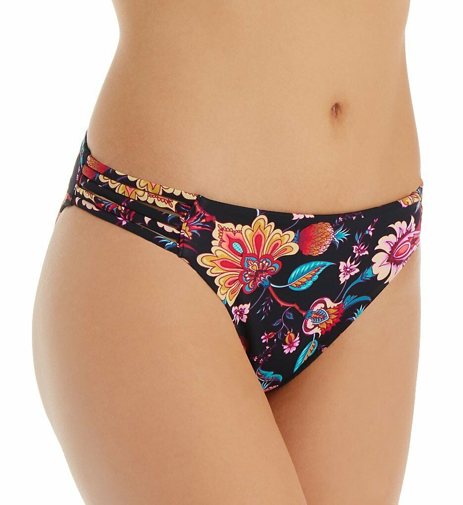 NANETTE LEPORE bikini swimsuit 6 bathing suit floral strappy designer 2 pc