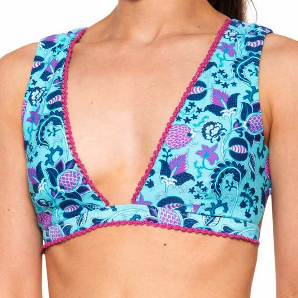 NANETTE LEPORE bikini swimsuit 4 bathing suit floral designer 2 pc